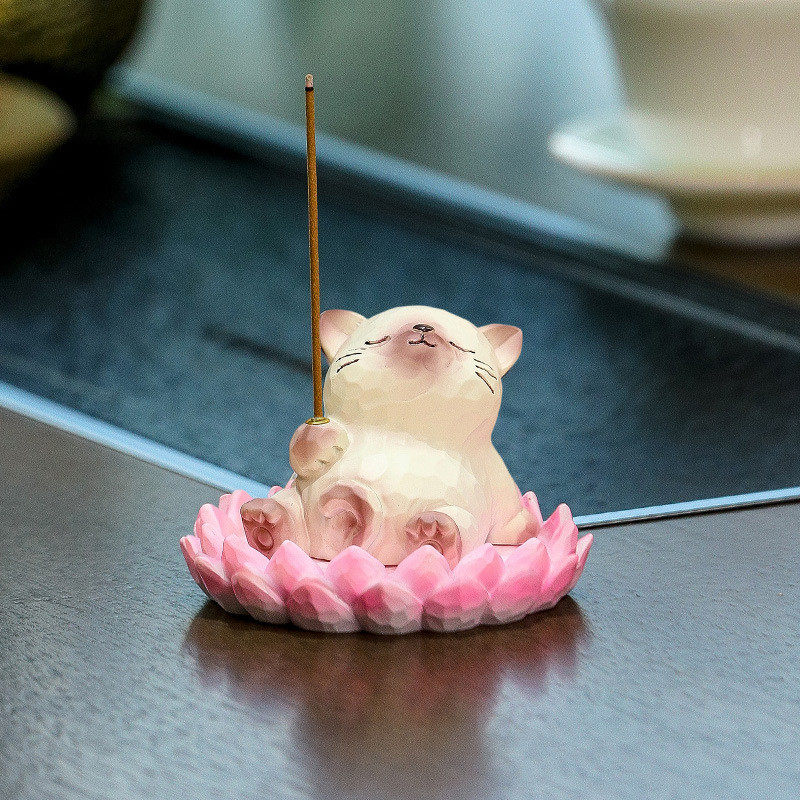 茶道摆件香插可爱小猫咪香炉树脂工艺品线香檀香茶桌装饰创意新款,工业油品/胶粘/化学/实验室用品,树脂,淘宝优惠券,粉丝福利购,淘宝优惠卷