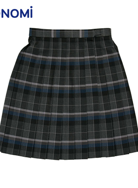 conomi日系百搭学院风半裙1116黑灰格短裙羊毛半身裙正版jk制服裙
