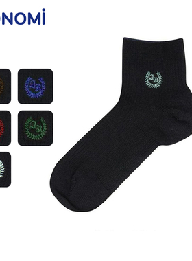 conomi日系新款学院风短袜短筒袜子4050刺绣正版jk制服袜女10cm