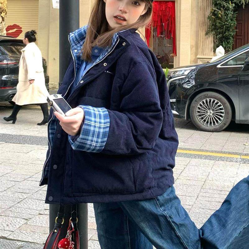 美式覆古棉服女款爆款2025年新款冬季加厚保暖棉衣小个子棉袄外套