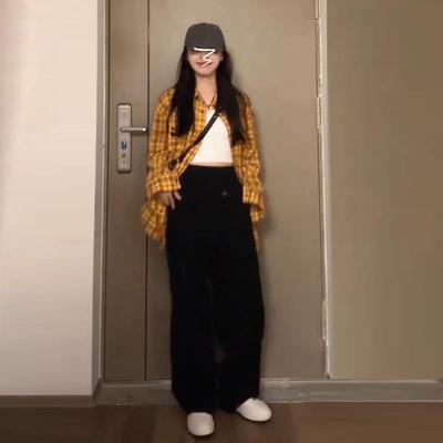 早春季黄色格子衬衫女春秋2025新款薄款长袖上衣慵懒防晒衬衣外套