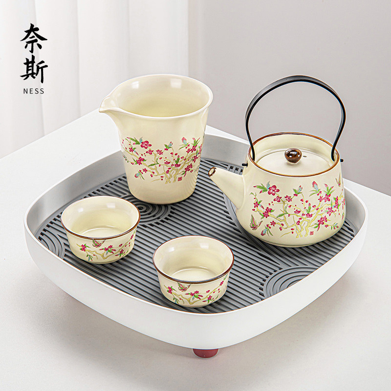 2026新款汝窑茶具套装家用一两人独饮女士精致功夫陶瓷泡茶壶茶杯