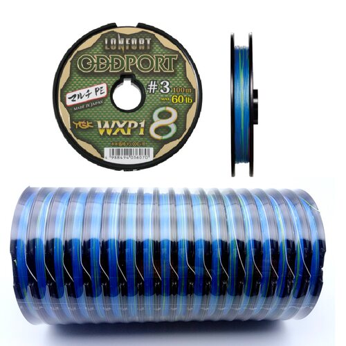 YGK ODDPORT WXP1 8编100米连盘3-12号新款PT8编pe线平行PE钓鱼线