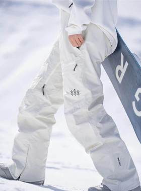 awka2025单板滑雪裤女款男防风防水滑雪服裤子Primalo棉RECCO保暖