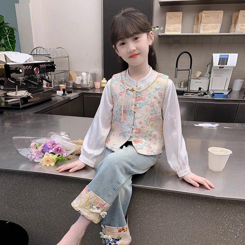 女童汉服2025新款国风三件套