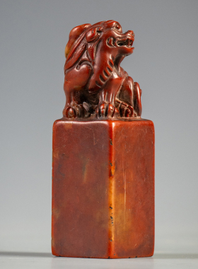 杨澥款寿山石瑞兽钮诗文闲章