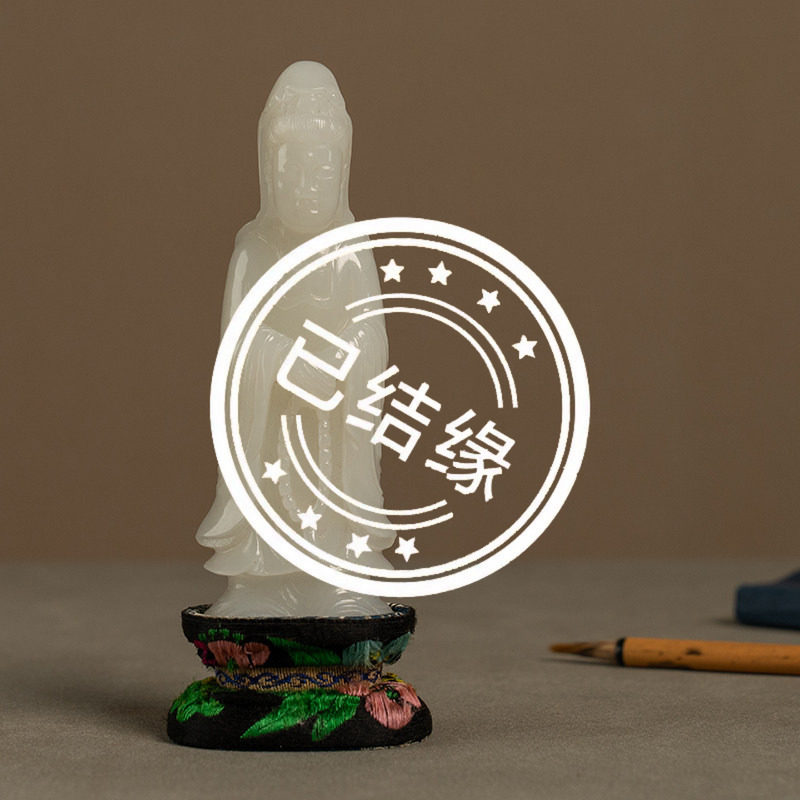 （已售出）清代玉雕观音像古董玉器收藏天然和田玉雕菩萨供奉摆件