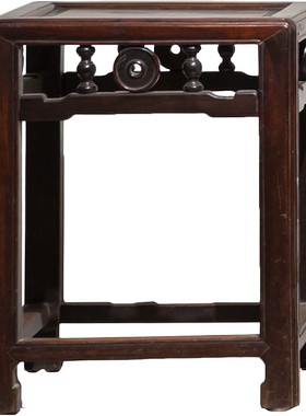清代红木铜钱工方凳（四只）