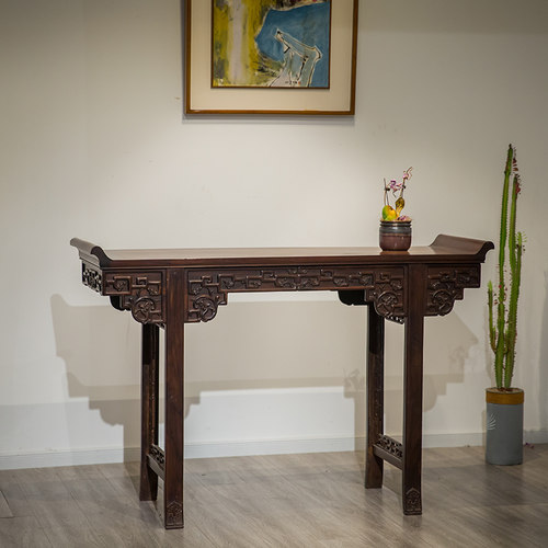 龙纹翘头案明清古典风收藏老红木