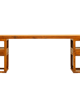 二十世纪黄花梨一块玉架几案