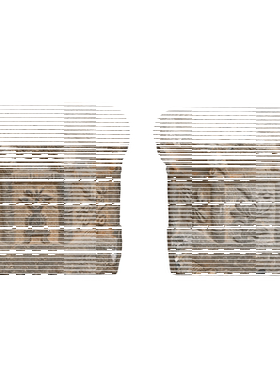 清代青石雕龙纹鼓形石座