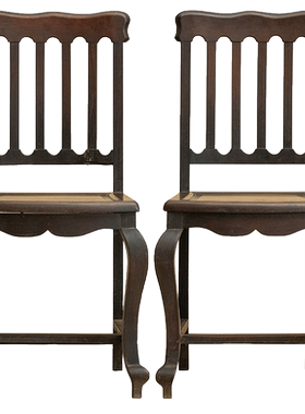 民国红木海派靠背椅（一对