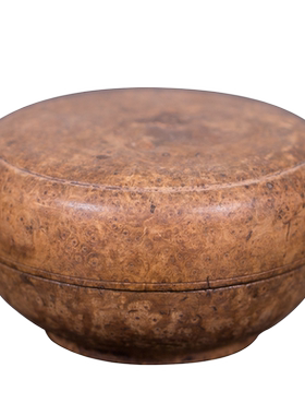 清代瘿木一木整挖盖盒老物件古董收藏真品书房桌面客厅摆件收纳盒