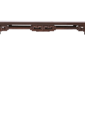 红木透雕拐子纹四面平画桌