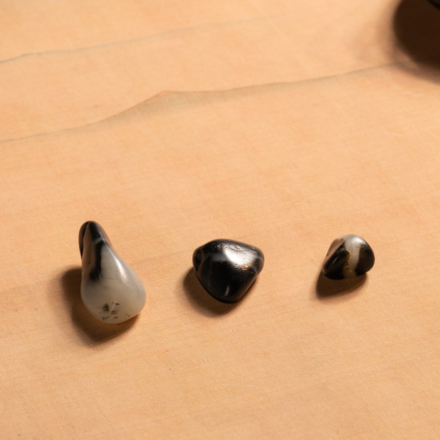 和田青花籽料一组（三块）玉器收藏真品新疆和田玉籽料原石46g