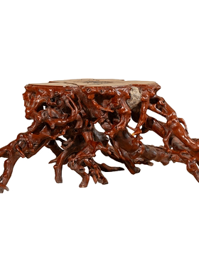 清代黄杨木雕根结形器座老物件文玩古董收藏黄杨木雕底座装饰摆件