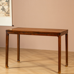 清代 黄花梨四面平独板画桌明式古董家具收藏海南黄花梨书桌茶桌