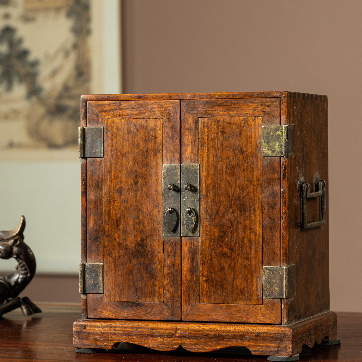 清早期 黄花梨满彻百宝箱文玩古董收藏真品海南黄花梨文房箱书箱