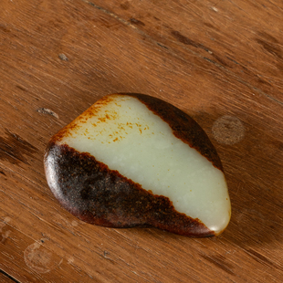 和田玉籽料桃形原石玉器收藏真品新疆天然和田玉手把件摆件203g