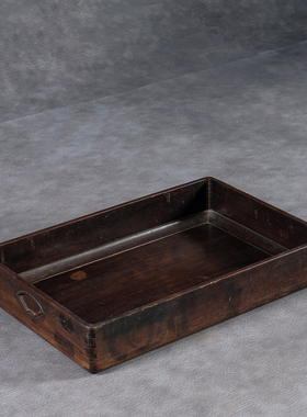 清代红木画轴盒老物件文玩古董收藏真品大红酸枝交趾黄檀收纳盘