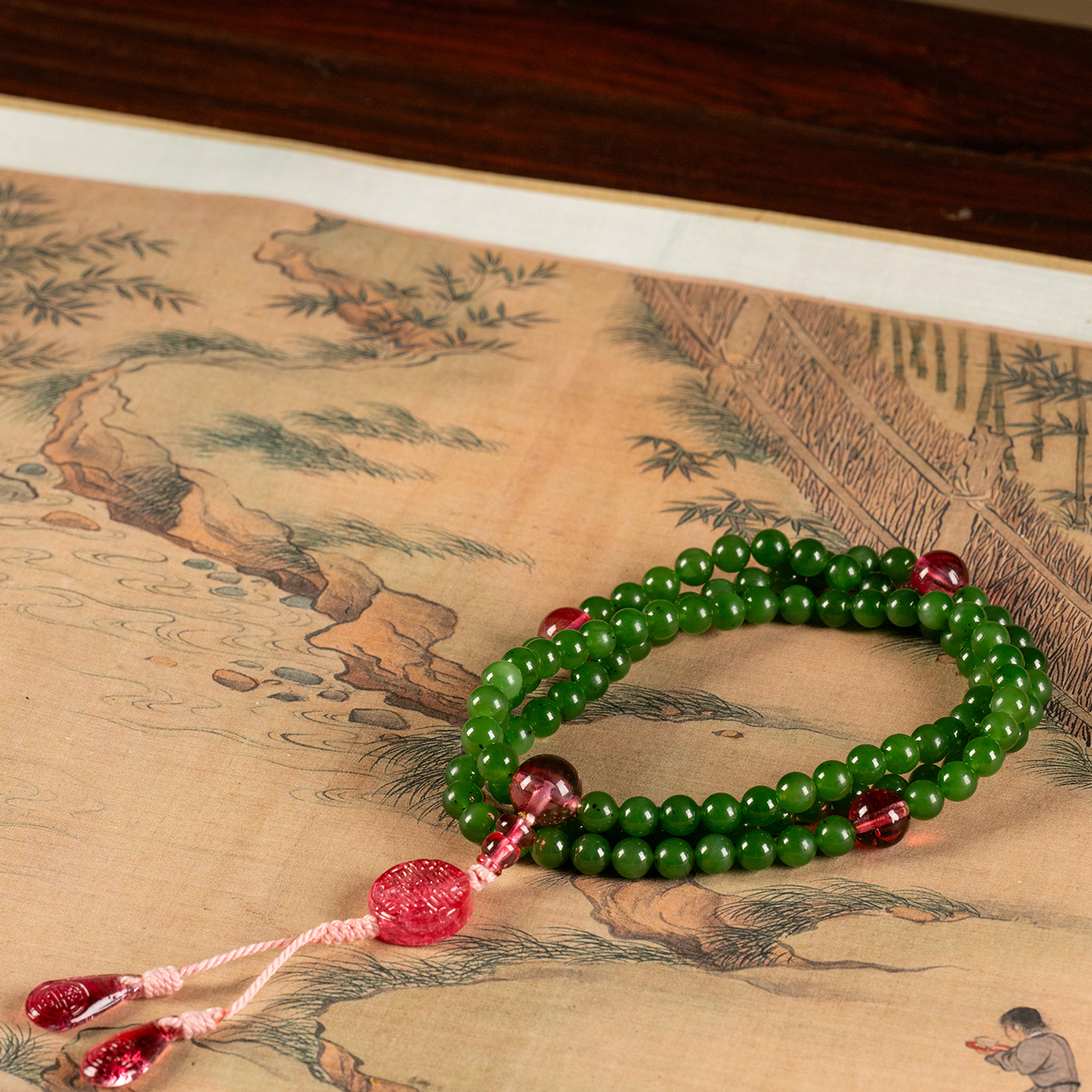 碧玉108子手持6mm玉器收藏