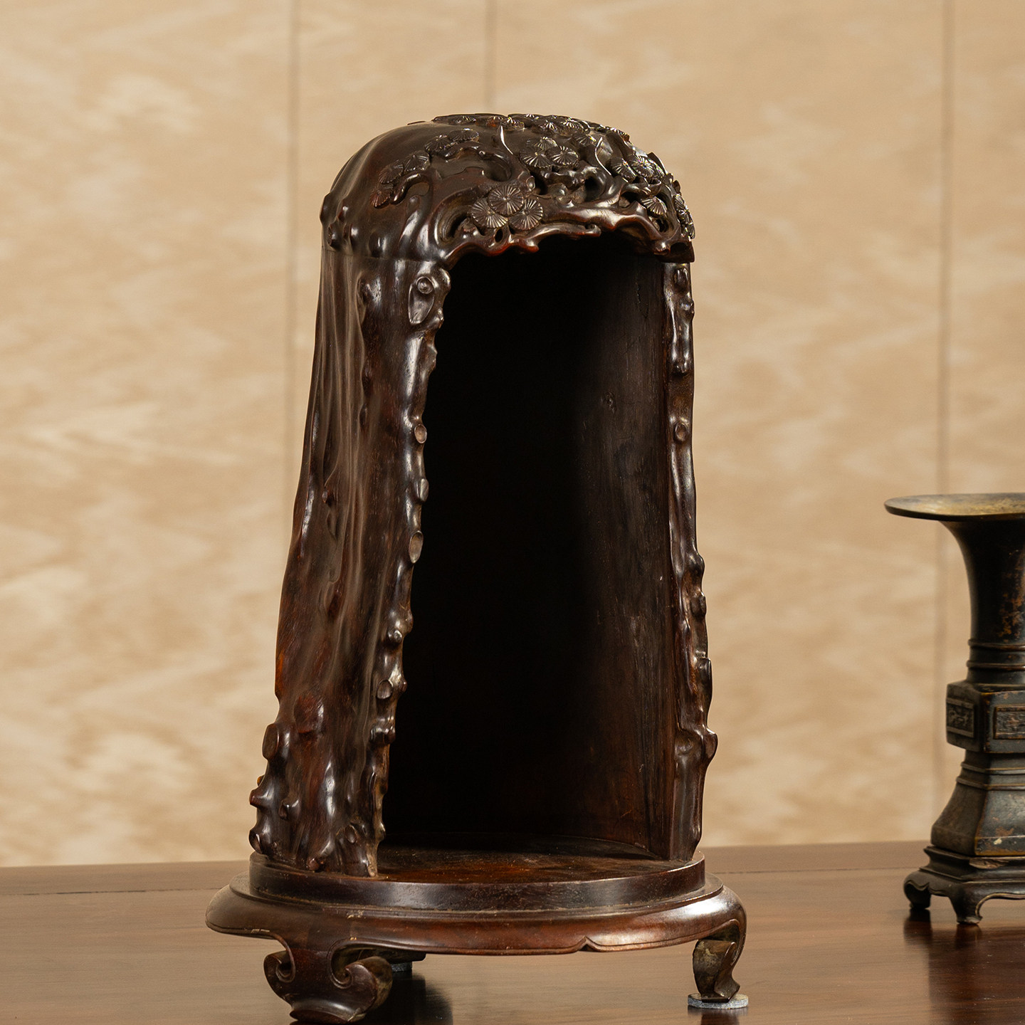 清代 紫檀木雕松树纹佛龛古董收藏真品中式桌面摆件小叶紫檀佛台,家居饰品,艺术摆件,淘宝优惠券,粉丝福利购,淘宝优惠卷