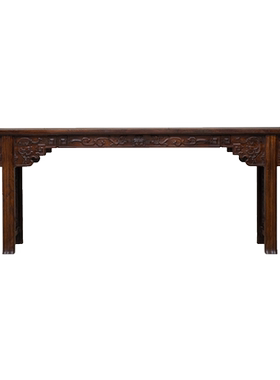 红木夹头榫螭龙捧寿大翘头案