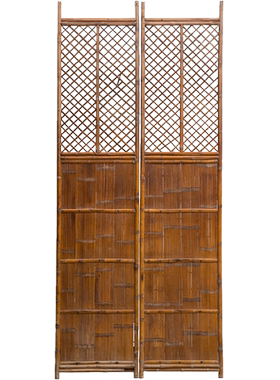 清代竹制隔扇（一对）