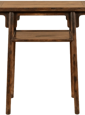 紫檀夹头榫刀牙板带屉平头案