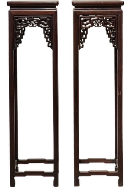 红木拐子纹明清古典风家具摆件