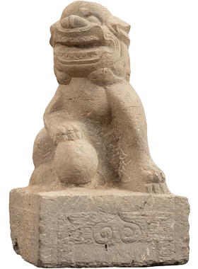 青石雕狮子摆件石狮子摆件