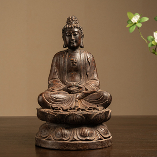 清代竹雕释迦摩尼佛像老物件文玩古董佛像收藏真品如来佛摆件家用