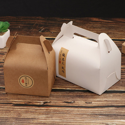 牛皮纸手提礼品盒通用款蛋糕糖果