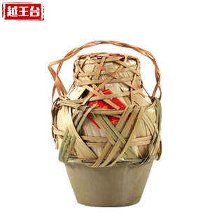 越王台绍兴黄酒花雕酒十二年陈酿1L一箱六瓶竹编坛糯米黄酒半干型