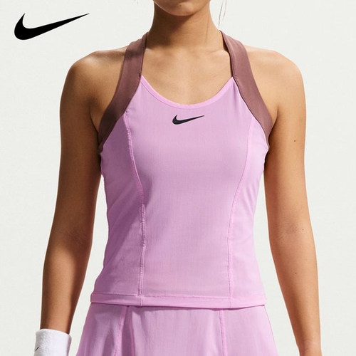 26年郑钦文法网款Nike耐克女子网球服运动背心网球训练透气上衣