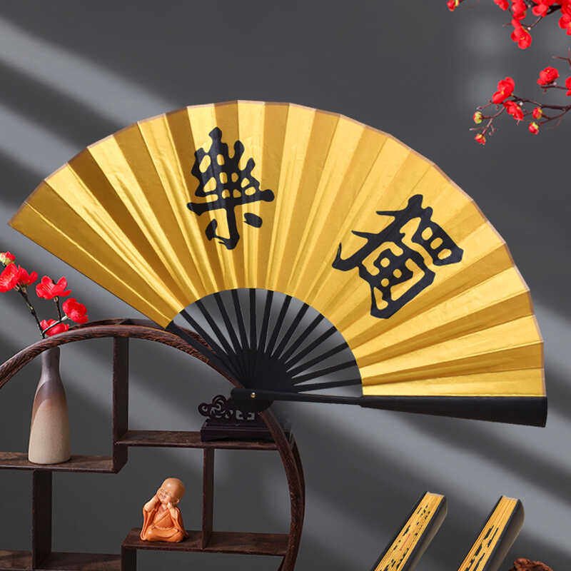 独乐寺扇子乾隆御绢布国潮纪念品文创天津旅游送长辈父母国潮扇子