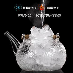 I6K厚加耐高温纹玻璃提梁壶锤电陶炉加热S养生壶F879家用茶具泡茶