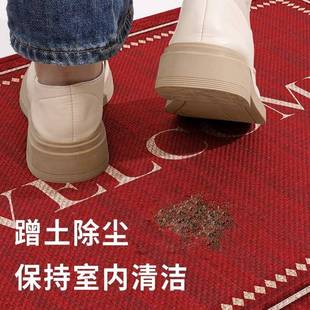 红喜庆入户进门口地垫大门口吸水蹭土地毯家用垫子萨丽麻橡门防滑