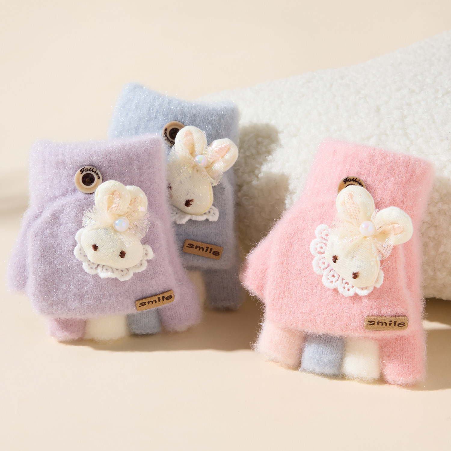 0-3岁宝宝手套秋冬季保暖加厚女童婴儿露半指翻盖幼儿童可爱小兔,童装/婴儿装/亲子装,手套,淘宝优惠券,粉丝福利购,淘宝优惠卷