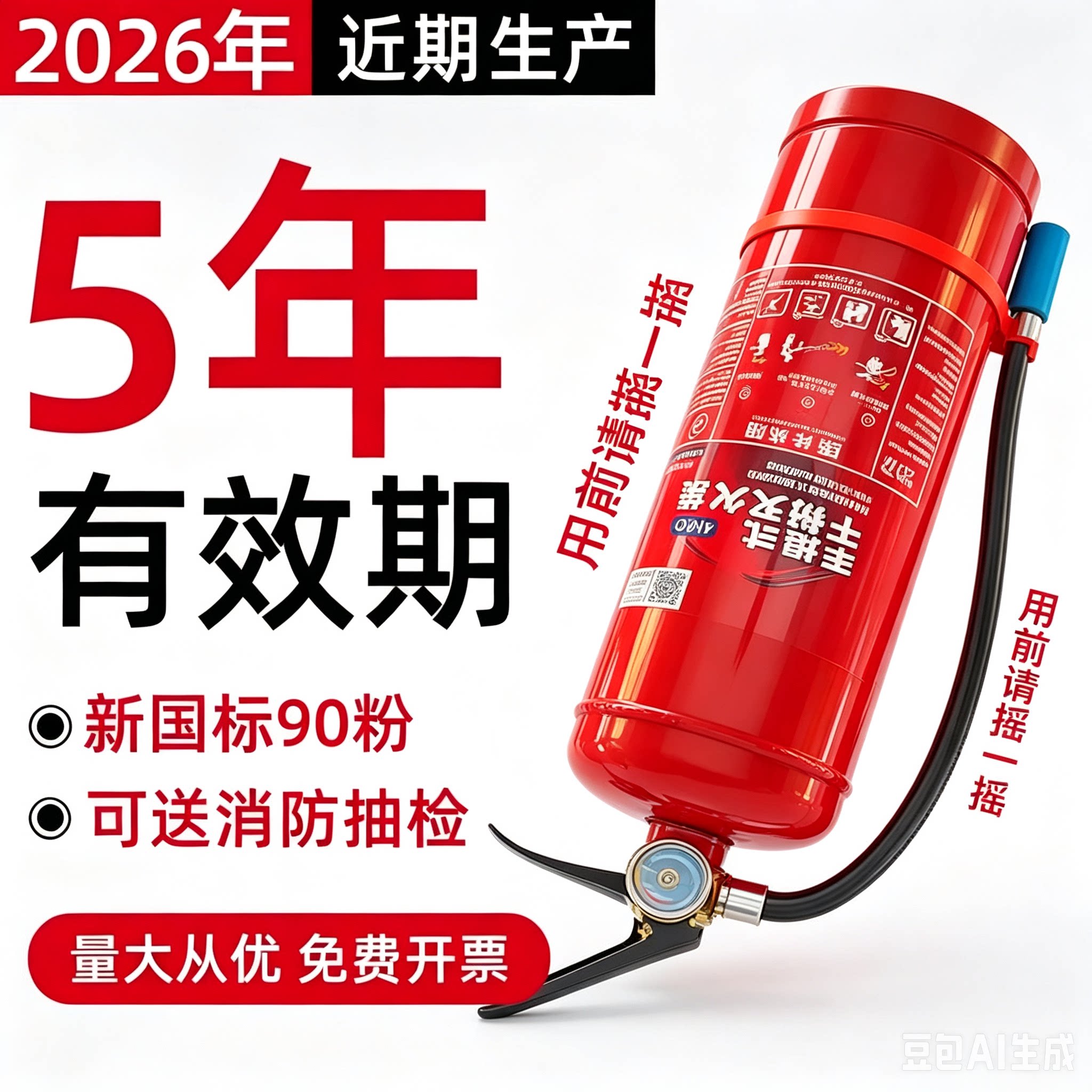 新国标干粉灭火器4公斤1KG2KG3KG4KG5KG8KG消防公司商场工厂商用