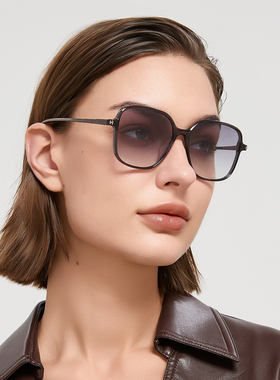 Hickmann简约方框太阳镜方圆脸显脸小墨镜女开车遮阳眼镜