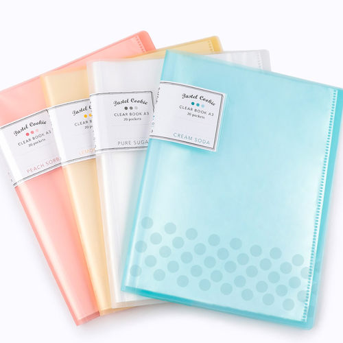 日本国誉kokuyo淡彩曲奇a3试卷夹