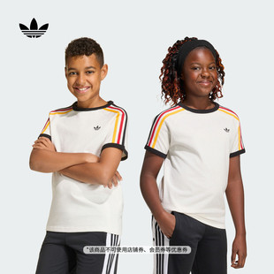 男女童纯棉日常休闲圆领运动短袖T恤新款adidas阿迪达斯三叶草