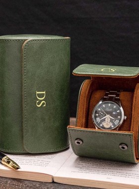 私人定制名字高级皮革手表收纳盒礼盒珠男士定制表盒小众生日礼物