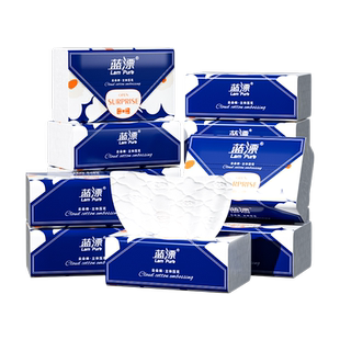 蓝漂纸巾抽纸300张餐巾纸实惠装家用整箱批发亲肤面巾纸卫生纸M