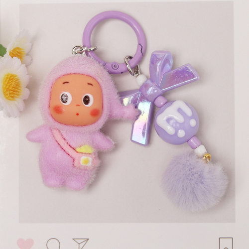 星星人DIY手机挂饰卡通萌植绒