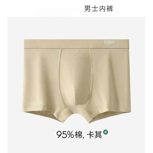 男士内裤软绵A类棉平角裤秋冬款