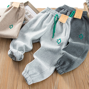 2026春款不加绒男女童华棉对复休闲长裤中大童潮酷百搭舒适卫裤