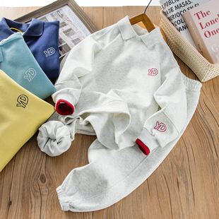 儿童2026男女童春款不加绒卫衣套装潮酷舒适百搭中大童休闲套装