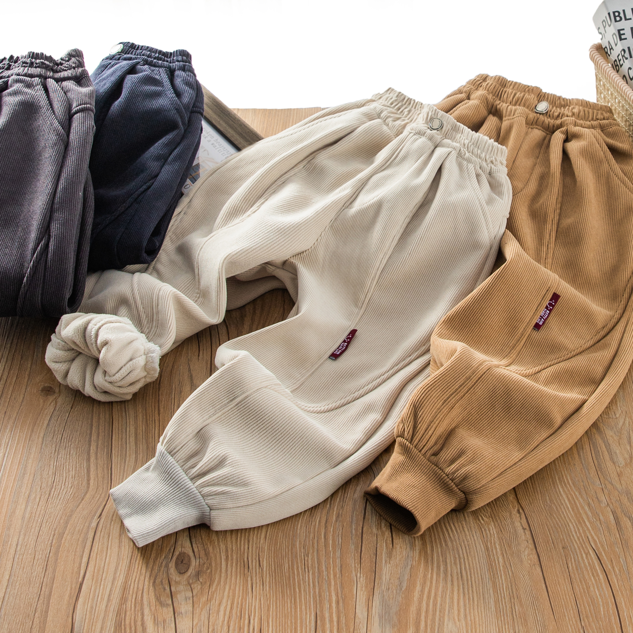 2025儿童冬季灯芯绒棉裤休闲长裤百搭男女童舒适运动洋气中大童